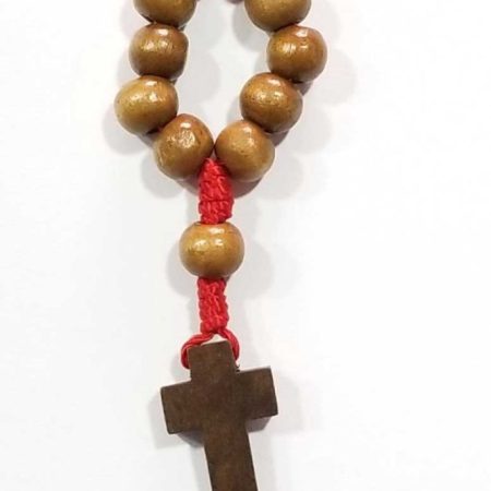 Denario de madera tejido a mano