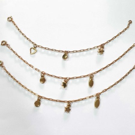 Pack de 3 pulseras doradas