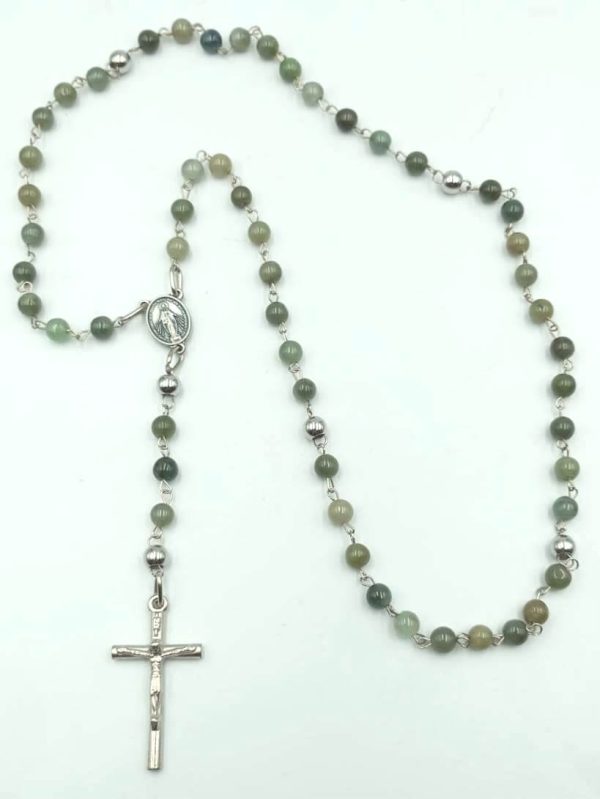 Rosario Jade verde - Virgen de los Rayos