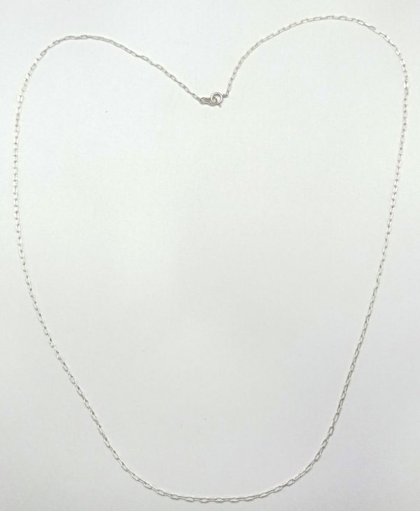 Cadena de plata 60 cms. - eslabón corto