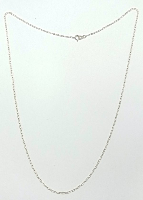 Cadena de plata 50 cms. - eslabón corto