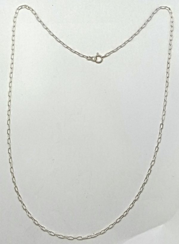 Cadena de plata 50 cms. - eslabón mediano