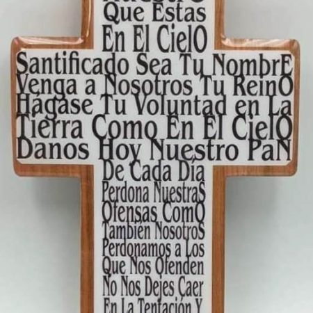 Cruz con rezo Padre Nuestro