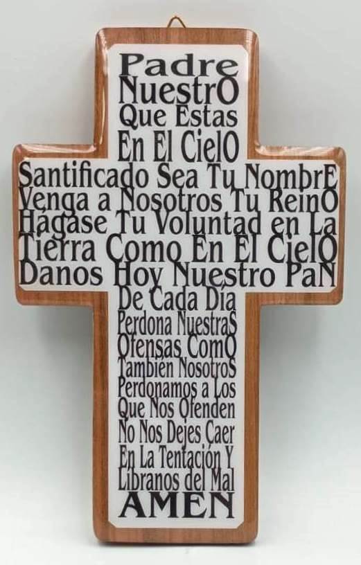 Cruz con rezo Padre Nuestro