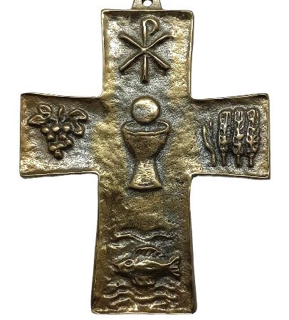 Cruz copón Comunión (color bronce)