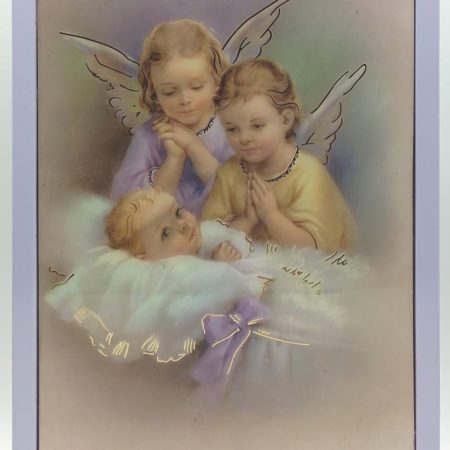 Cuadro Angel de la Guarda - Lila (23x18 cms.)