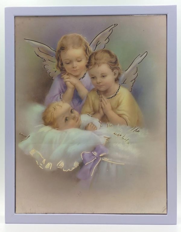 Cuadro Angel de la Guarda - Lila (23x18 cms.)