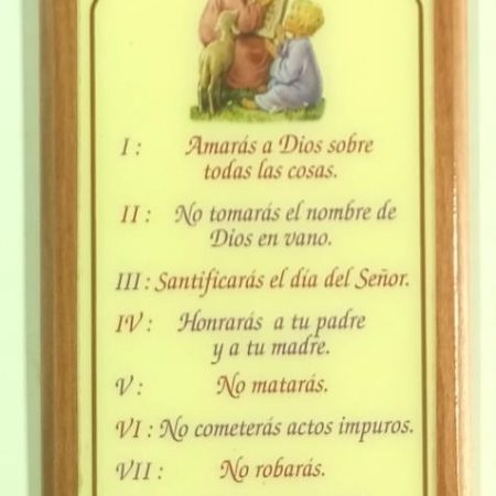 Cuadro Los diez mandamientos de la ley de Dios