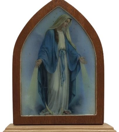 Cuadro repisero Virgen de los Rayos (Medalla Milagrosa) - 17 cms