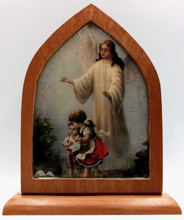 Cuadro repisero Angel de la Guarda - 17 cms.