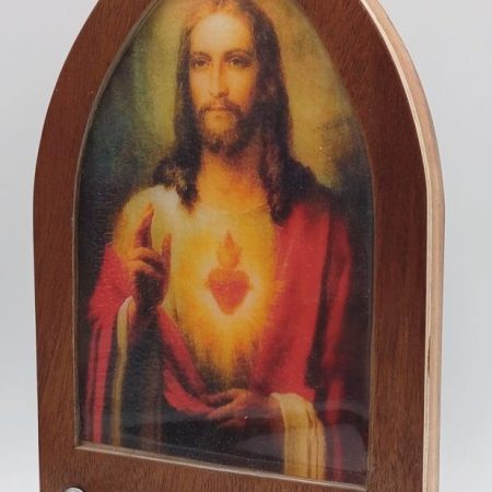 Cuadro porta llaves Sagrado Corazón de Jesús - 19 cms.