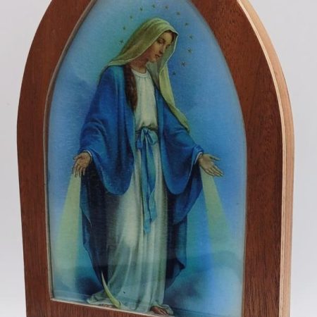 Cuadro porta llaves Virgen de los Rayos (Milagrosa) - 19 cms.