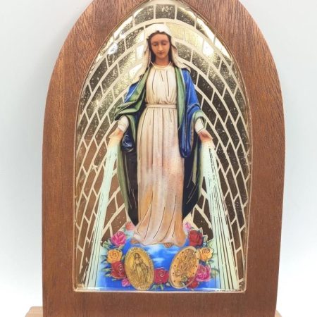 Cuadro repisero Virgen Rayos (Medalla Milagrosa) I - 19 cms.