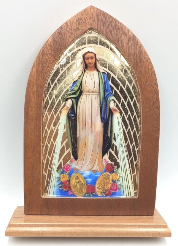 Cuadro repisero Virgen Rayos (Medalla Milagrosa) I - 19 cms.