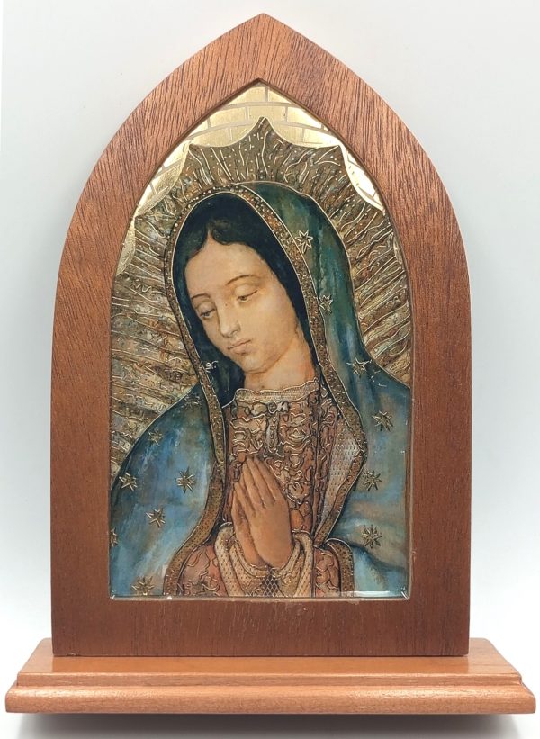Cuadro repisero Virgen de Guadalupe - 19 cms.