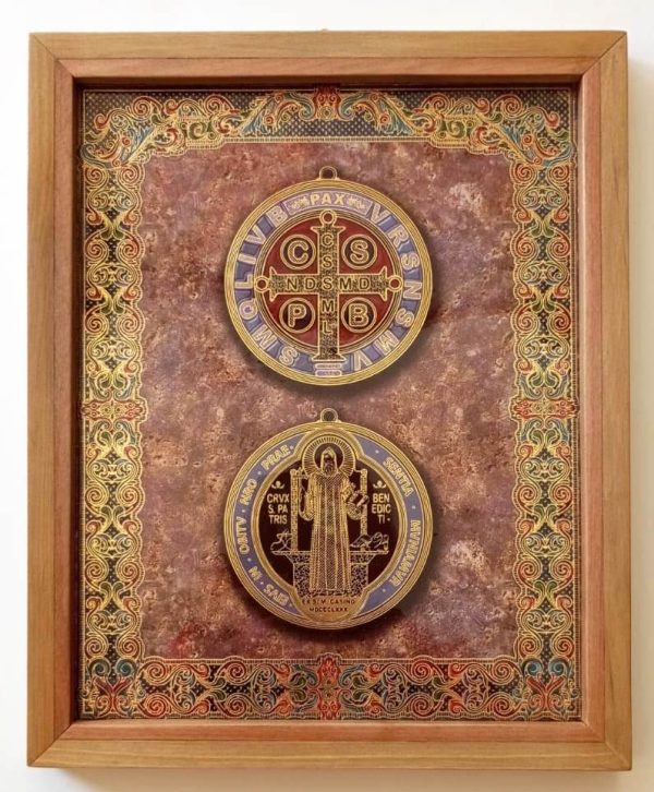 Cuadro Medalla San Benito - 27 cms.