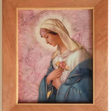 Cuadro Virgen de la Rosa Mística - 32 cms.
