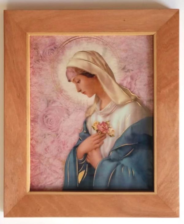 Cuadro Virgen de la Rosa Mística - 32 cms.