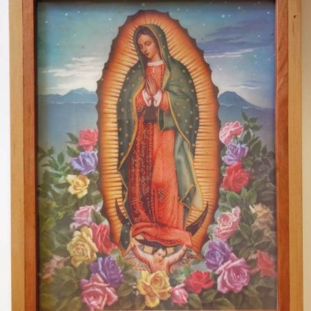 Cuadro Virgen Guadalupe con cielo - 27 cms.