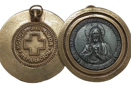 Detente Sagrado Corazón bimetálico - 2 caras