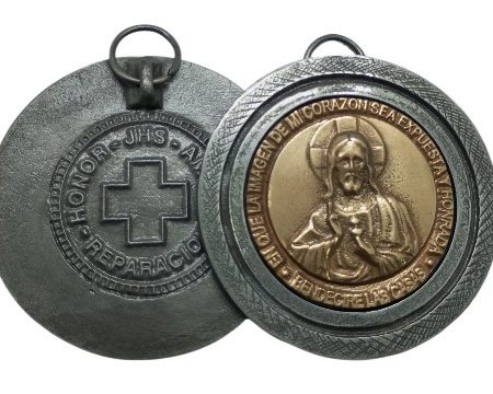 Detente Sagrado Corazón bimetálico - 2 caras