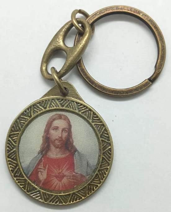 Llavero circular Sagrado Corazón de Jesús - II