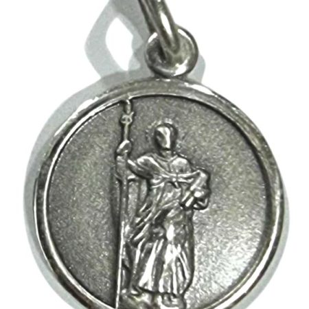 Medalla de plata San Judas Tadeo con filete 18mm