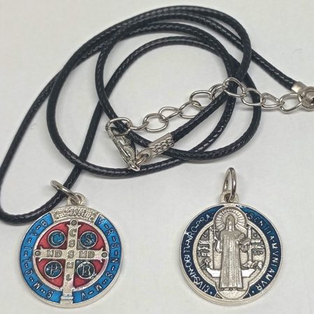 Medalla San Benito esmaltada (2 cms.)
