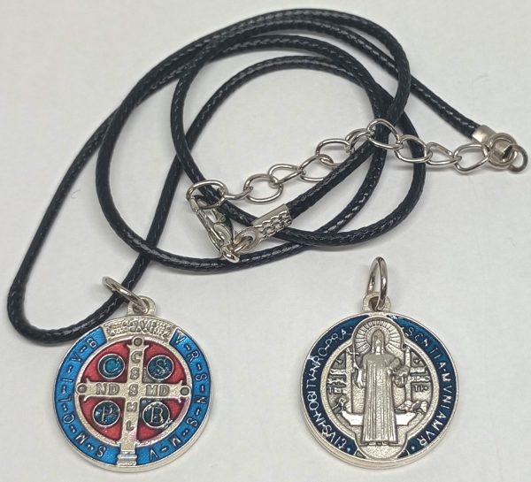 Medalla San Benito esmaltada (2 cms.)
