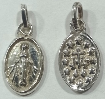 Medalla mini Virgen de los Rayos 12mm ley 925