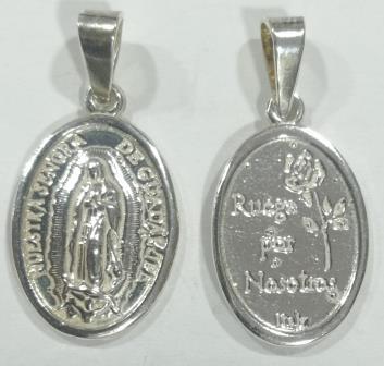 Medalla de plata - Virgen de Guadalupe - 22 mm.