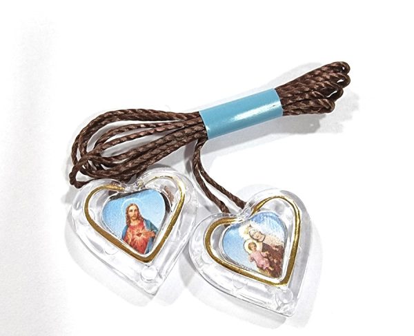 Escapulario Sagrado corazon de Jesus y Virgen del Carmen