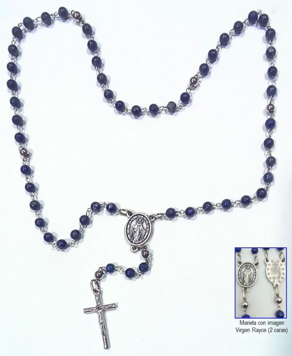 Rosario de lapislázuli - Virgen de los Rayos