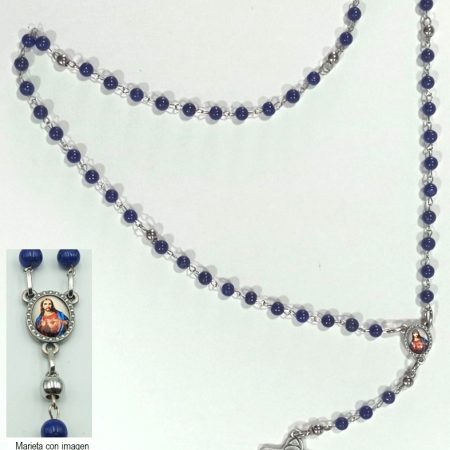 Rosario de lapislazuli - Sagrado Corazón de Jesús