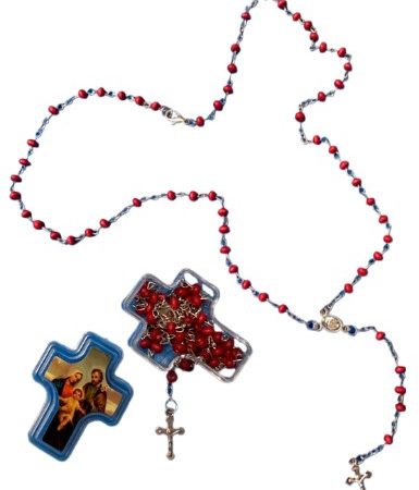 Rosario aromático en caja cruz (con broche)