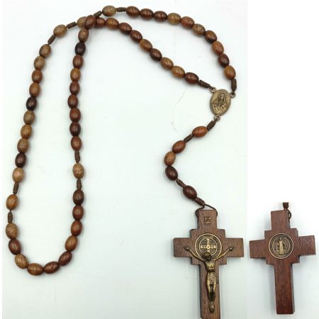 Rosario San Benito doble moneda - 52 cms.