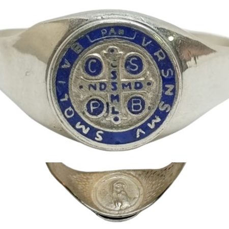 Anillo San Benito - plata (925) esmaltado