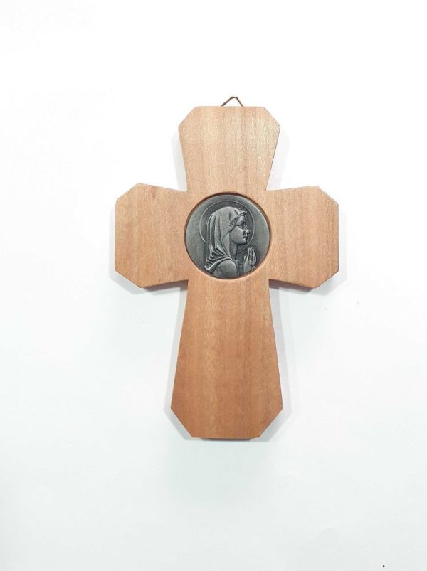 Cruz facetada virgen nina