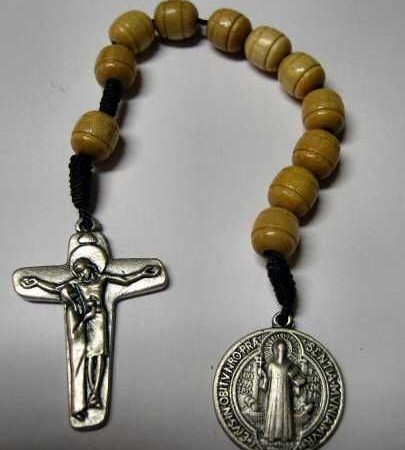 Denario con medalla San Benito