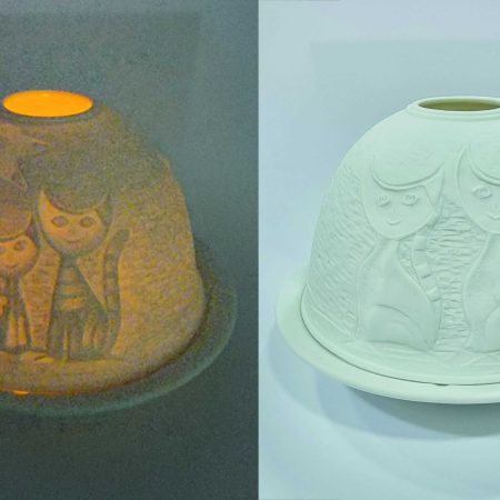 Lampara de porcelana de gatitos