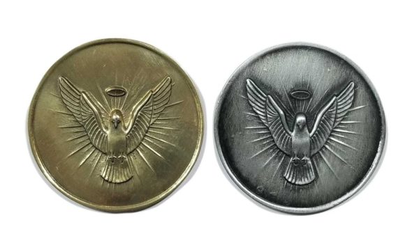 Autoadhesivo metalico Paloma Espiritu Santo