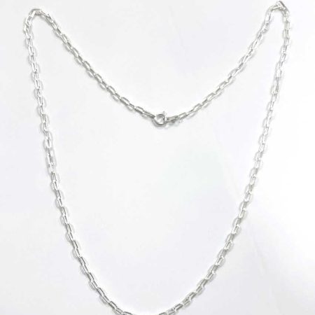 Cadena de plata 60 cms. - eslabón grande