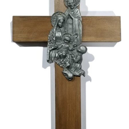 Cruz Sagrada Familia coigue 30x19
