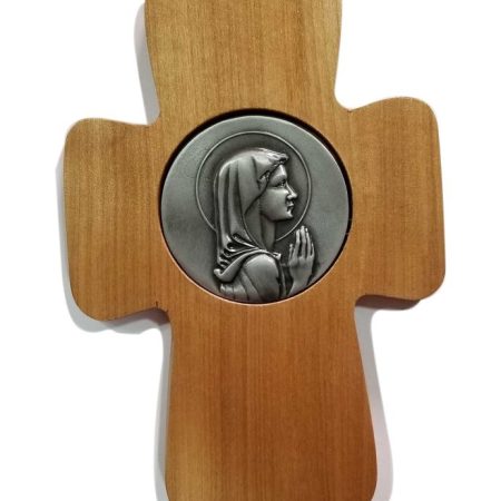 Cruz Madera Virgen Niña