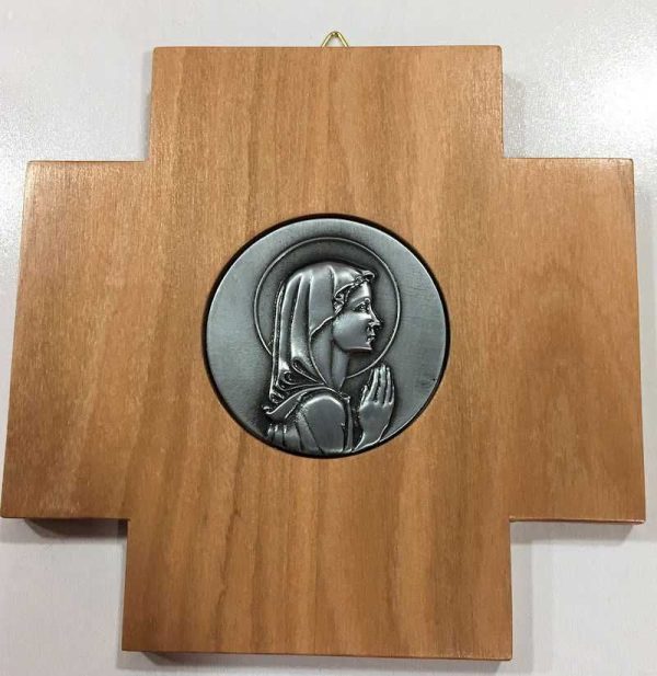 Cruz 15x15 Virgen Ni&ntilde;a