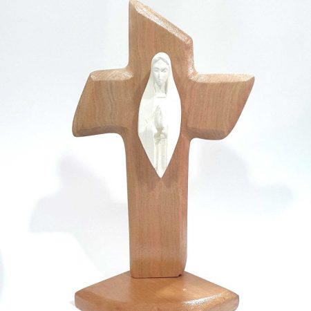 Cruz pedestal con imagen Virgen - II
