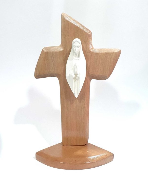 Cruz pedestal con imagen Virgen - II