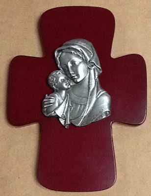 Cruz Virgen con Niño Burdeo