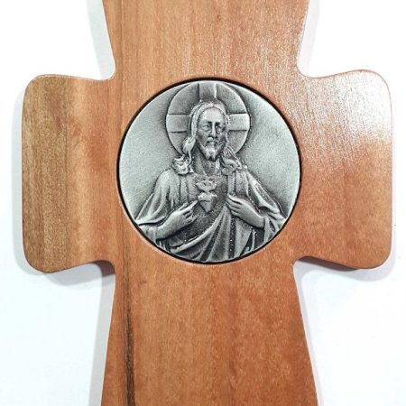 Cruz sagrado corazon 18cm