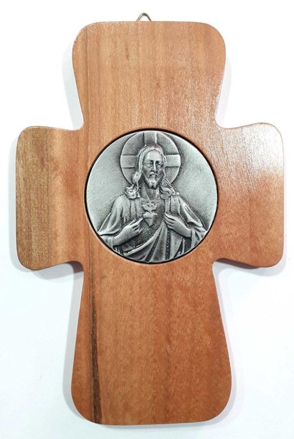 Cruz sagrado corazon 18cm